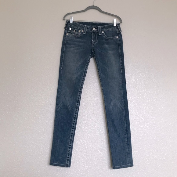 TRUE RELIGION 🍁 Julie Silver Jeans With Pave Swarovski Crystals! - Picture 13 of 13